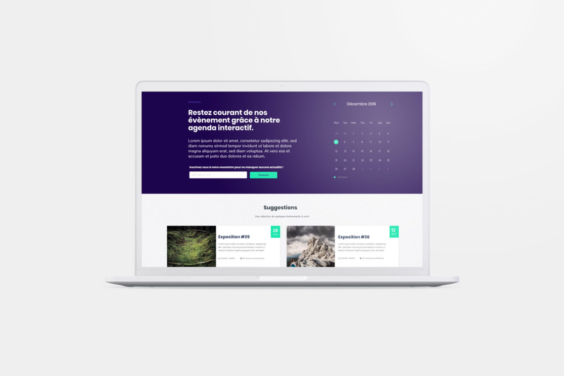 Maquette site web service de la culture de la commune de Saint-Gilles